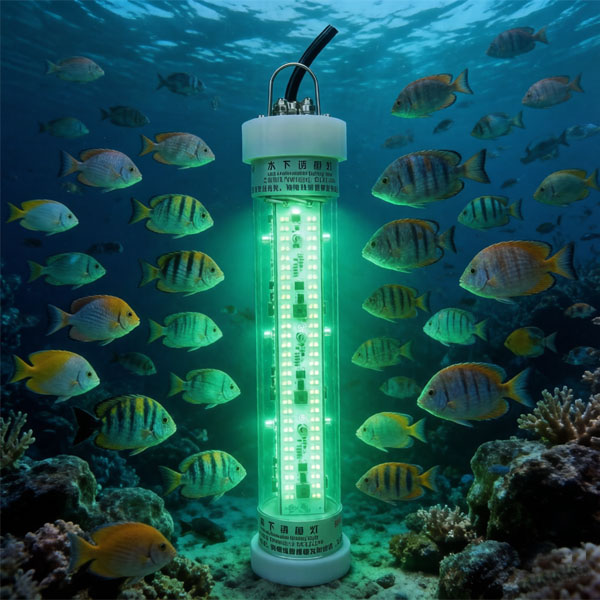 underwater green fish light